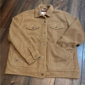 Ariat Women’s brown Sherpa shacket/jacket fall western medium Aztec inside lined